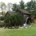 The Woodward mill showing the water wheel at full power.